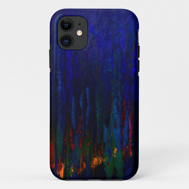 "Abstrakte Evergreens-" blauer Kasten iPhone5 Case-Mate iPhone Hülle (Rückseite)