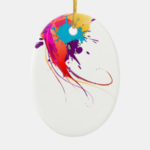 Abstrakte Exotic Butterfly Paint Spritzer Keramik Ornament