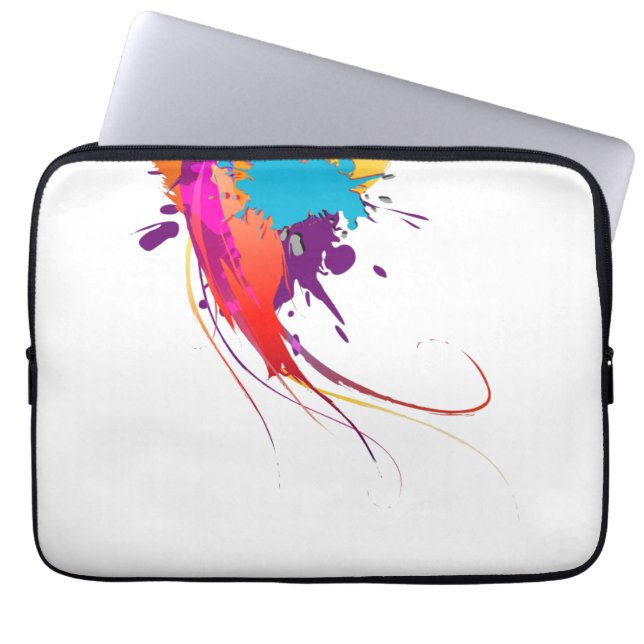 Abstrakte Exotic Butterfly Paint Spritzer Laptopschutzhülle (Vorderseite)