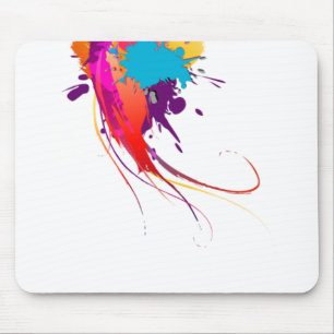Abstrakte Exotic Butterfly Paint Spritzer Mousepad