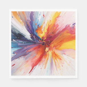 Abstrakte Explosion der Wasserfarbe Serviette