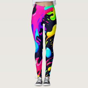 Abstrakte Explosionsart in flüssiger Farbe Leggings