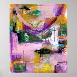 Abstrakte expressionistische Malerei Formen Markie Poster