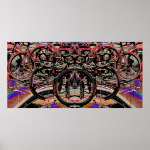 Abstrakte Fahrräder (Tour of Britain 2010) Poster