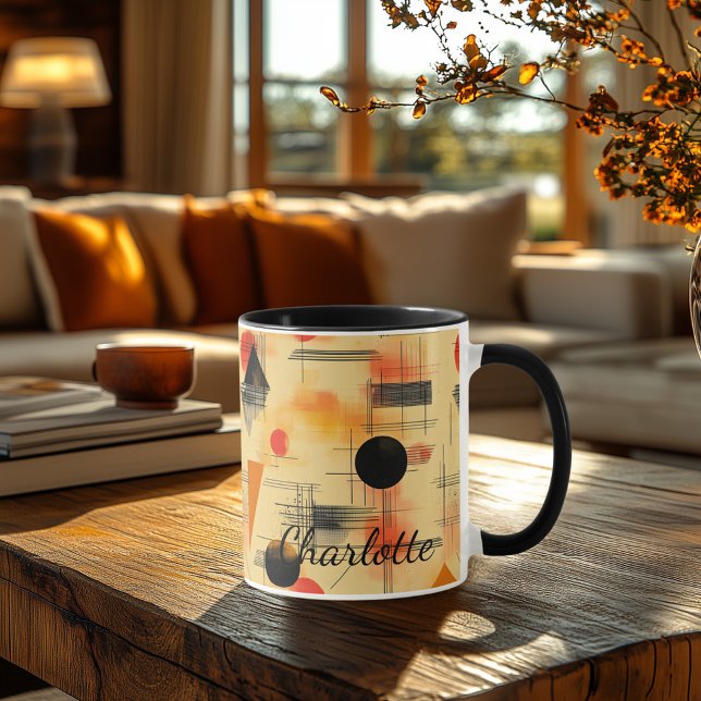 Abstrakte Fall Geometrische Tasse - Personalisiert (Von Creator hochgeladen)