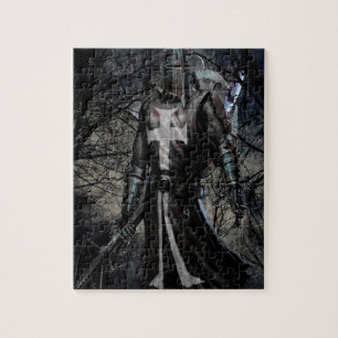 Abstrakte Fantasie-schwarzer Ritter-Pest Puzzle