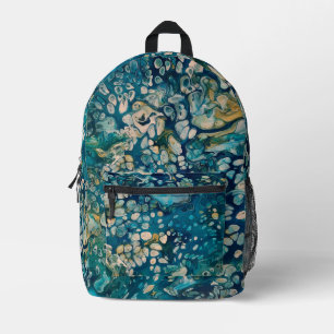 Abstrakte Fantasie unter Wasser Bedruckter Rucksack