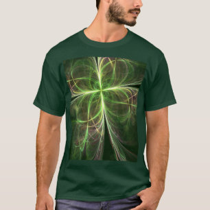 Abstrakte Fantasie Vier Blätter Grüne Klee T-Shirt