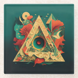 Abstrakte Fantasien Welt der unmöglichen Objekte Glasuntersetzer