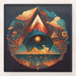 Abstrakte Fantasien Welt der unmöglichen Objekte Glasuntersetzer