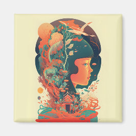 Abstrakte Fantasien Welt der unmöglichen Objekte Magnet