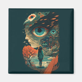 Abstrakte Fantasien Welt der unmöglichen Objekte Magnet