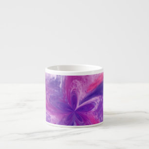 Abstrakte Fantasy-Blume Aquarell Espressotasse
