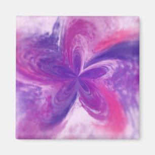 Abstrakte Fantasy-Blume Aquarell Magnet