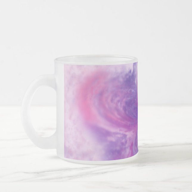 Abstrakte Fantasy-Blume Aquarell Mattglastasse (Links)