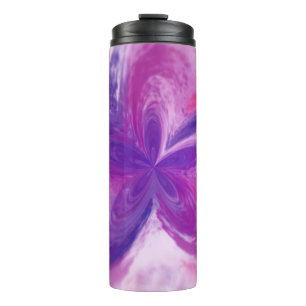 Abstrakte Fantasy-Blume Aquarell Thermosbecher