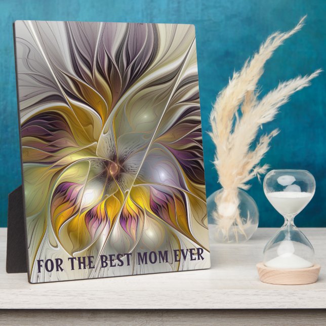 Abstrakte Fantasy Blume Fraktal Beste Mama Fotoplatte (Seite)