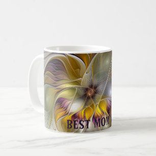 Abstrakte Fantasy Blume Fraktal Beste Mama Kaffeetasse