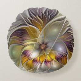 Abstrakte Fantasy Blume Fraktal Kunst, Dichtung un Rundes Kissen