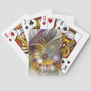 Abstrakte Fantasy Blume Moderne Kunst Name Spielkarten