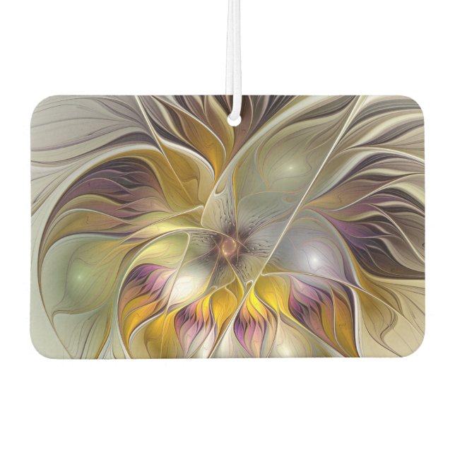 Abstrakte Fantasy-Blume Modernes Fraktal Autolufterfrischer (Vorderseite)