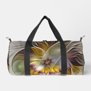 Abstrakte Fantasy-Blume Modernes Fraktal Duffle Bag