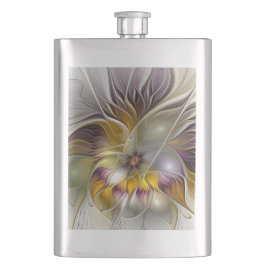 Abstrakte Fantasy-Blume Modernes Fraktal Flachmann