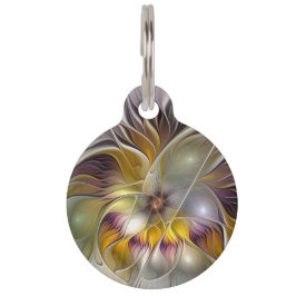 Abstrakte Fantasy-Blume Modernes Fraktal Haustiermarke