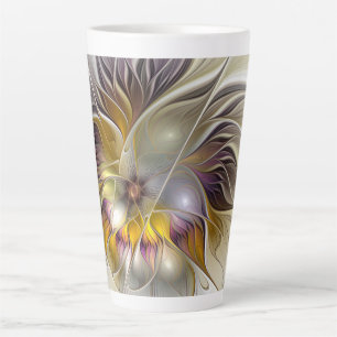 Abstrakte Fantasy-Blume Modernes Fraktal Milchtasse