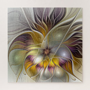 Abstrakte Fantasy-Blume Modernes Fraktal Puzzle
