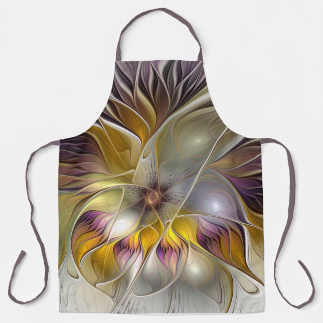 Abstrakte Fantasy-Blume Modernes Fraktal Schürze (Vorderseite)
