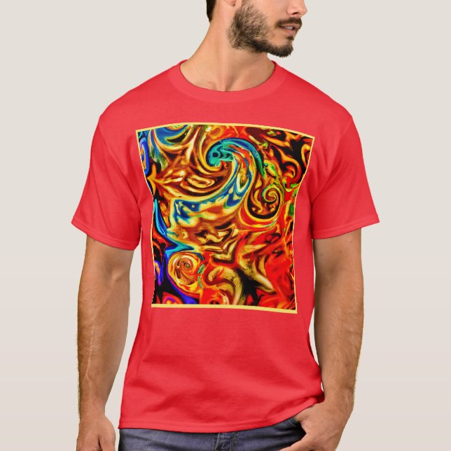 Abstrakte Farbabstürze T-Shirt (Vorderseite)