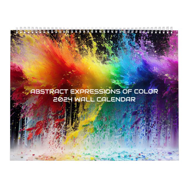 Abstrakte Farbausdrücke von Rainbow Paint Splash Kalender (Titelbild)