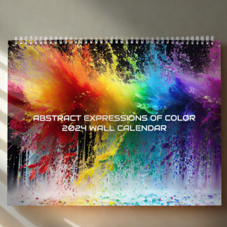 Abstrakte Farbausdrücke von Rainbow Paint Splash Kalender
