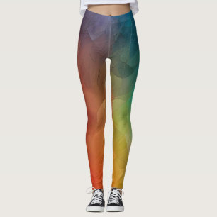 Abstrakte Farbbewegung in Formen Leggings