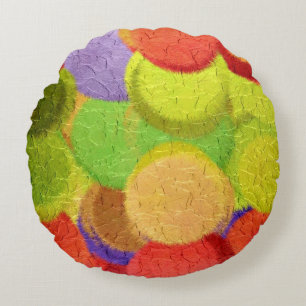 Abstrakte Farbbilder #88 Rundes Kissen