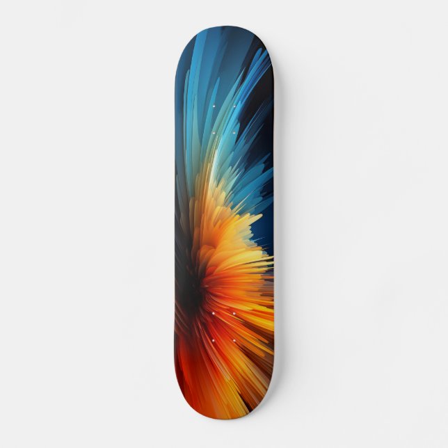 Abstrakte Farbburste Skateboard (Vorderseite)