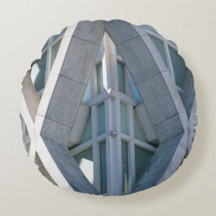 Abstrakte Farbdarstellung Rundes Kissen