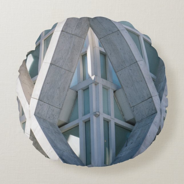 Abstrakte Farbdarstellung Rundes Kissen (Vorderseite)