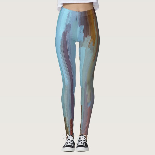 Abstrakte Farbe Art #21 Leggings (Vorderseite)
