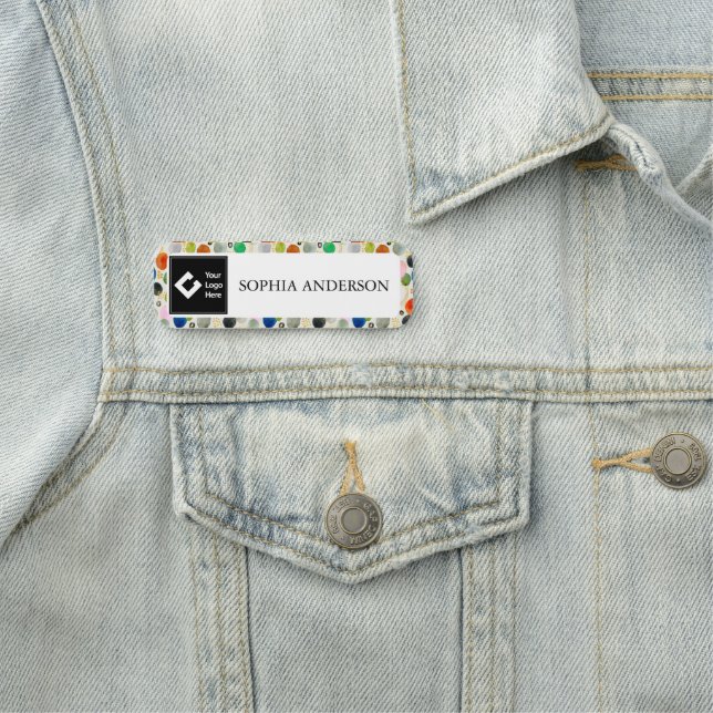 Abstrakte Farbe Gold Glitzer Art + Ihr Logo Namensschild (Beispiel)