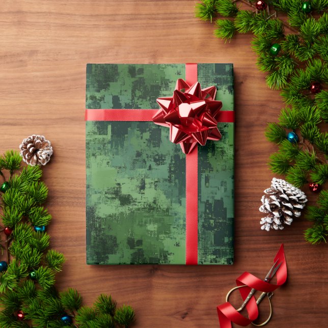 Abstrakte Farbe grün Geschenkpapier (Feiertagsgeschenk)