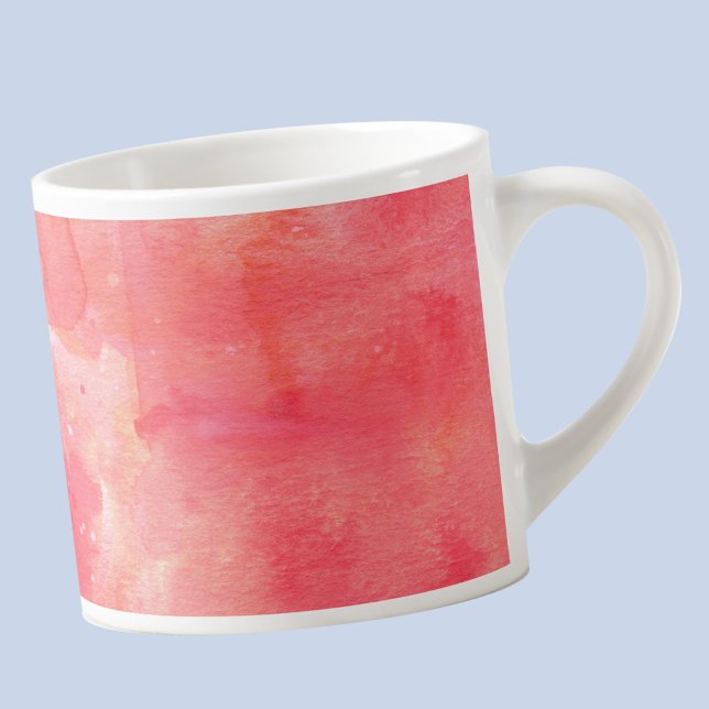 Abstrakte Farbe Heiß rosa Espressotasse (Pink watercolor abstract  espresso cup)