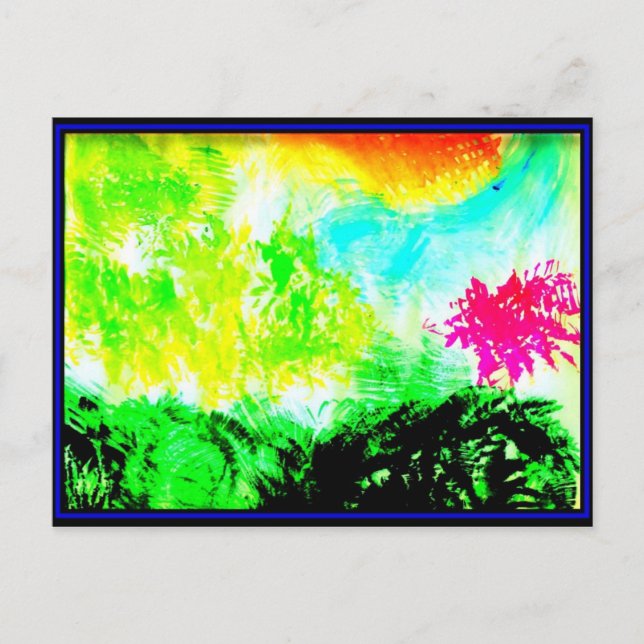 Abstrakte Farbe Postkarte (Vorderseite)
