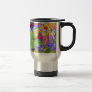 Abstrakte Farbe Reisebecher