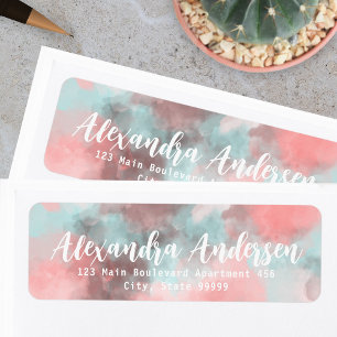 Abstrakte Farbe Rosa Aquamarine Rücksendeadresse