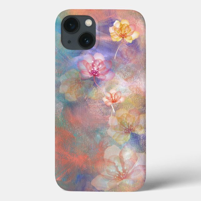 Abstrakte Farbe und Blume Case-Mate iPhone Hülle (Rückseite)
