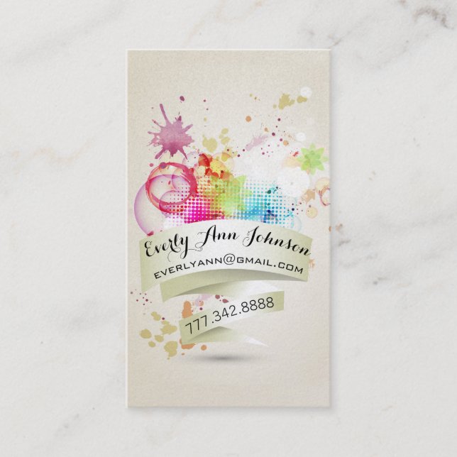 Abstrakte Farbe und geometrisches Design Visitenkarte (Vorderseite)