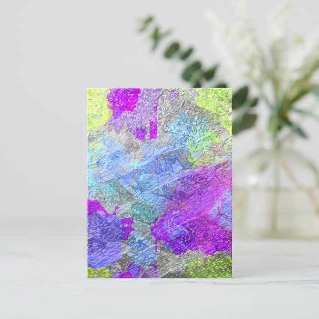 Abstrakte Farben 2 Postkarte (Stehend Vorderseite)