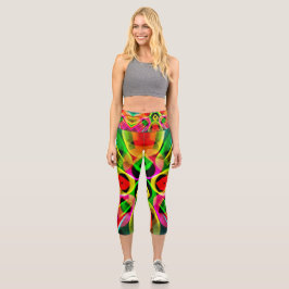 Abstrakte Farben Capri Leggings